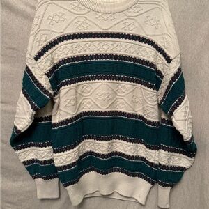 Vintage Cozy Striped Knit Sweater